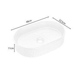 Heze Furniture Noca Bathroom Cabinet 80Cm With Worktop And Countertop Basin In Cashmere - thumbnail 6
