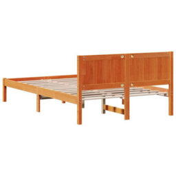 Berkfield Wax Brown Pine Wood Bed Frame Wax Brown Solid Wood 135 X 190 Cm - thumbnail 8