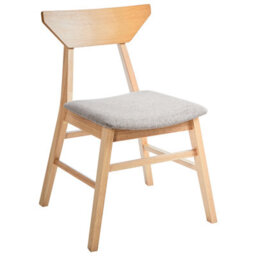 Beliani Set Of 2 Dining Chairs Hopkins Wood Light Brown - thumbnail 4