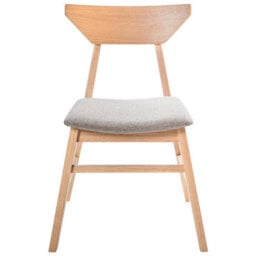 Beliani Set Of 2 Dining Chairs Hopkins Wood Light Brown - thumbnail 5