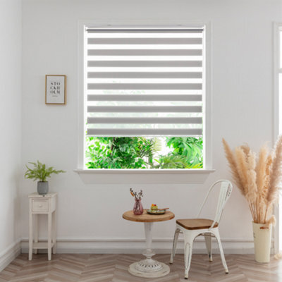 GoodHome Elin Corded Concrete Grey Day & Night Roller Blind (W)180Cm (L)180Cm - image 1