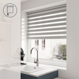 GoodHome Elin Corded Concrete Grey Day & Night Roller Blind (W)180Cm (L)180Cm - thumbnail 9