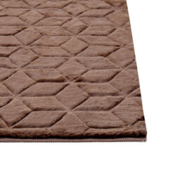 Beliani Faux Fur Rug Thatta Brown 160 X 230 Cm - thumbnail 8