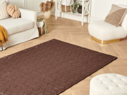 Beliani Faux Fur Rug Thatta Brown 160 X 230 Cm - thumbnail 2