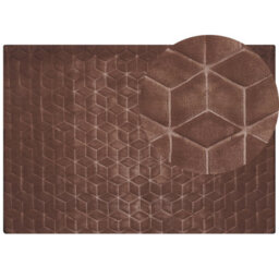 Beliani Faux Fur Rug Thatta Brown 160 X 230 Cm - thumbnail 1