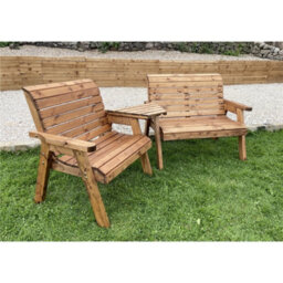 Marlborough Wooden Grand Three Seater Angled Companion Set - thumbnail 2