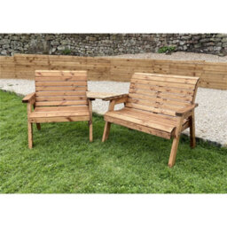 Marlborough Wooden Grand Three Seater Angled Companion Set - thumbnail 3