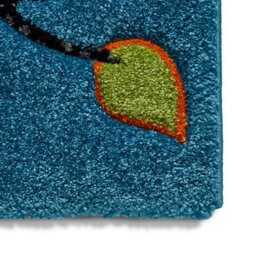 Blue Kids Modern Easy To Clean Animal Graphics Pictorial Rug For Dining Room-120Cm X 170Cm - thumbnail 4