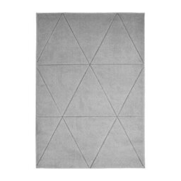 Melrose Solid Grey Lines Design Indoor X-Large Area Rug 12mm Pile Height 200/290Cm - thumbnail 4
