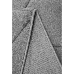 Melrose Solid Grey Lines Design Indoor X-Large Area Rug 12mm Pile Height 200/290Cm - thumbnail 3