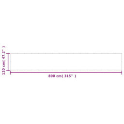 Berkfield Balcony Screen Brown 120X800 Cm 100% Polyester Oxford - thumbnail 6