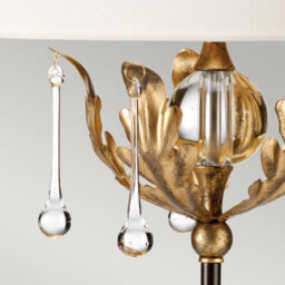 Luminosa Lighting Elstead Amarilli Table Lamp With Round Tapered Shade, Bronze With Gold Patina - thumbnail 2