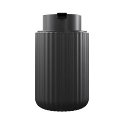 GoodHome Rawa Matt Black Ribbed Effect Ceramic Freestanding Soap Dispenser - thumbnail 3