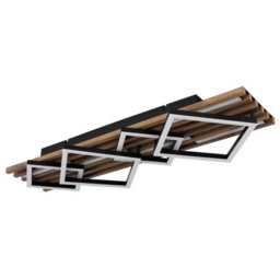 Luminosa Lighting Luminosa Obrien 82X31Cm Integrated Led Semi Flush Ceiling Light Matt Black 5X Led 3000K - thumbnail 2