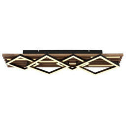 Luminosa Lighting Luminosa Obrien 82X31Cm Integrated Led Semi Flush Ceiling Light Matt Black 5X Led 3000K - thumbnail 3