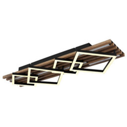 Luminosa Lighting Luminosa Obrien 82X31Cm Integrated Led Semi Flush Ceiling Light Matt Black 5X Led 3000K - thumbnail 5