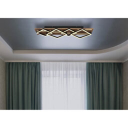 Luminosa Lighting Luminosa Obrien 82X31Cm Integrated Led Semi Flush Ceiling Light Matt Black 5X Led 3000K - thumbnail 8