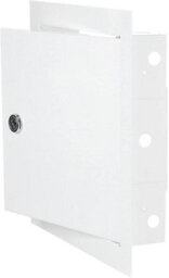 White Metal Lockable Access Panel Door 300mm X 300mm - Hinged, Secure, Internal Use - thumbnail 3