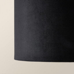 Valuelights Reni Black Velvet Drum Ceiling Lamp Shade (D)25Cm - thumbnail 5