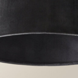 Valuelights Reni Black Velvet Drum Ceiling Lamp Shade (D)25Cm - thumbnail 4