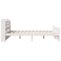 Walplus Bed Frame With Headboard Without Mattress White 140X200 Cm - thumbnail 7