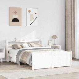 Walplus Bed Frame With Headboard Without Mattress White 140X200 Cm
