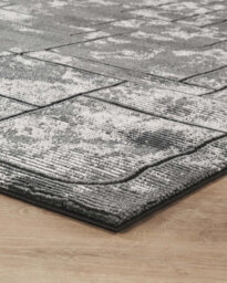 Belgravia Living Room Area Rug Metallic Sheen Modern Cobble Design Grey 160Cm X 230Cm - thumbnail 5