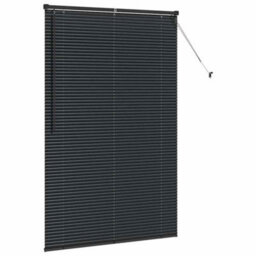 Walplus Window Blind With Curtains Manual Black Aluminium - thumbnail 5