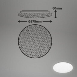 Briloner White Bathroom Ceiling Light Led Lamp 12W, 1300Lm, 4000K Starry Sky Effect Ip44, 275X60mm - thumbnail 6
