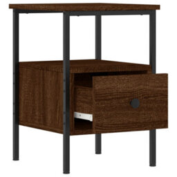 Berkfield Bedside Cabinet Brown Oak 34X36X50 Cm Engineered Wood - thumbnail 5