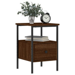 Berkfield Bedside Cabinet Brown Oak 34X36X50 Cm Engineered Wood - thumbnail 3