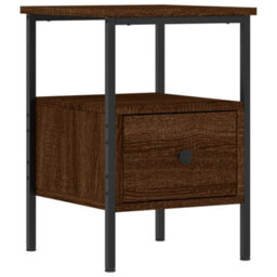 Berkfield Bedside Cabinet Brown Oak 34X36X50 Cm Engineered Wood - thumbnail 2