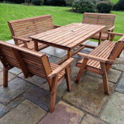 Churnet Valley Garden Furniture Ltd Valley Seat 10 Set 2X2B 2X3B 1795 Table - thumbnail 1