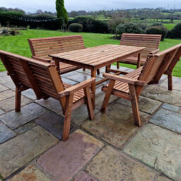 Churnet Valley Garden Furniture Ltd Valley Seat 10 Set 2X2B 2X3B 1795 Table - thumbnail 2