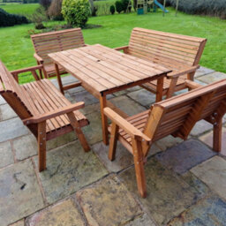 Churnet Valley Garden Furniture Ltd Valley Seat 10 Set 2X2B 2X3B 1795 Table - thumbnail 6