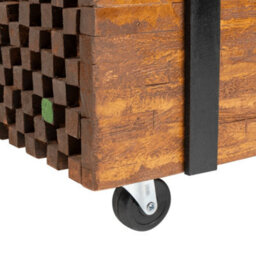 Berkfield Industrial Side Table Teak 60X60X38 Cm - thumbnail 6