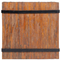 Berkfield Industrial Side Table Teak 60X60X38 Cm - thumbnail 4