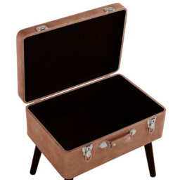 Beliani Storage Stool Mallard Faux Leather Golden Brown - thumbnail 6