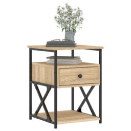 Berkfield Bedside Cabinet Sonoma Oak 40X42X55 Cm Engineered Wood - thumbnail 3