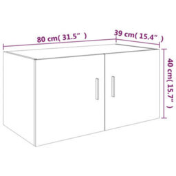 Walplus Wall Mounted Cabinet Smoked Oak 80X39X40 Cm Engineered Wood - thumbnail 8