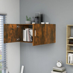 Walplus Wall Mounted Cabinet Smoked Oak 80X39X40 Cm Engineered Wood - thumbnail 3