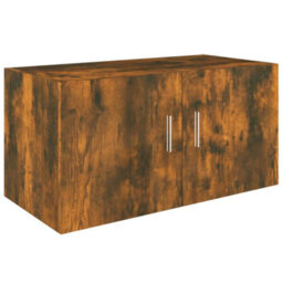 Walplus Wall Mounted Cabinet Smoked Oak 80X39X40 Cm Engineered Wood - thumbnail 2
