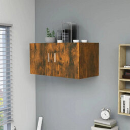 Walplus Wall Mounted Cabinet Smoked Oak 80X39X40 Cm Engineered Wood - thumbnail 1