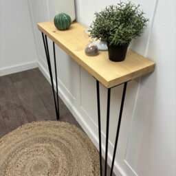 Off The Grain Wooden Console Table With Hairpin Legs - 140Cm - thumbnail 4