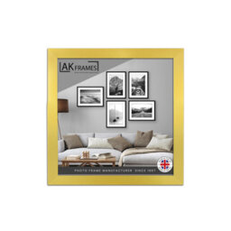 "AK Frames Sleek 12X12"" Gold Thin Modern Picture Frame - Slim And Design For Posters, Prints And Photos - Elegant Wall Frame Decor" - thumbnail 1