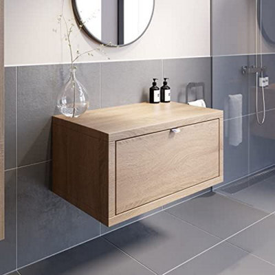 Affine Bathroom Wall Hung Vanity Unit Cabinet Storage Drawer 800mm Furniture Soft Close - image 1