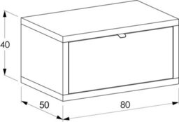 Affine Bathroom Wall Hung Vanity Unit Cabinet Storage Drawer 800mm Furniture Soft Close - thumbnail 6