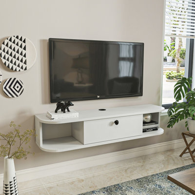Decorotika Ibarra Modern Floating Tv Stand Tv Unit White - image 1
