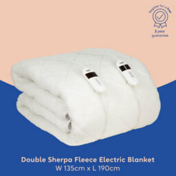Russell Hobbs Luxury Electric Blanket Sherpa Fleece Double Rhbdb8004 - thumbnail 2
