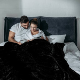 Ehc Super Soft Fluffy Snugly Solid Flannel Fleece Throws For Sofa Bed Blankets, Black 200Cm X 240 Cm - thumbnail 2